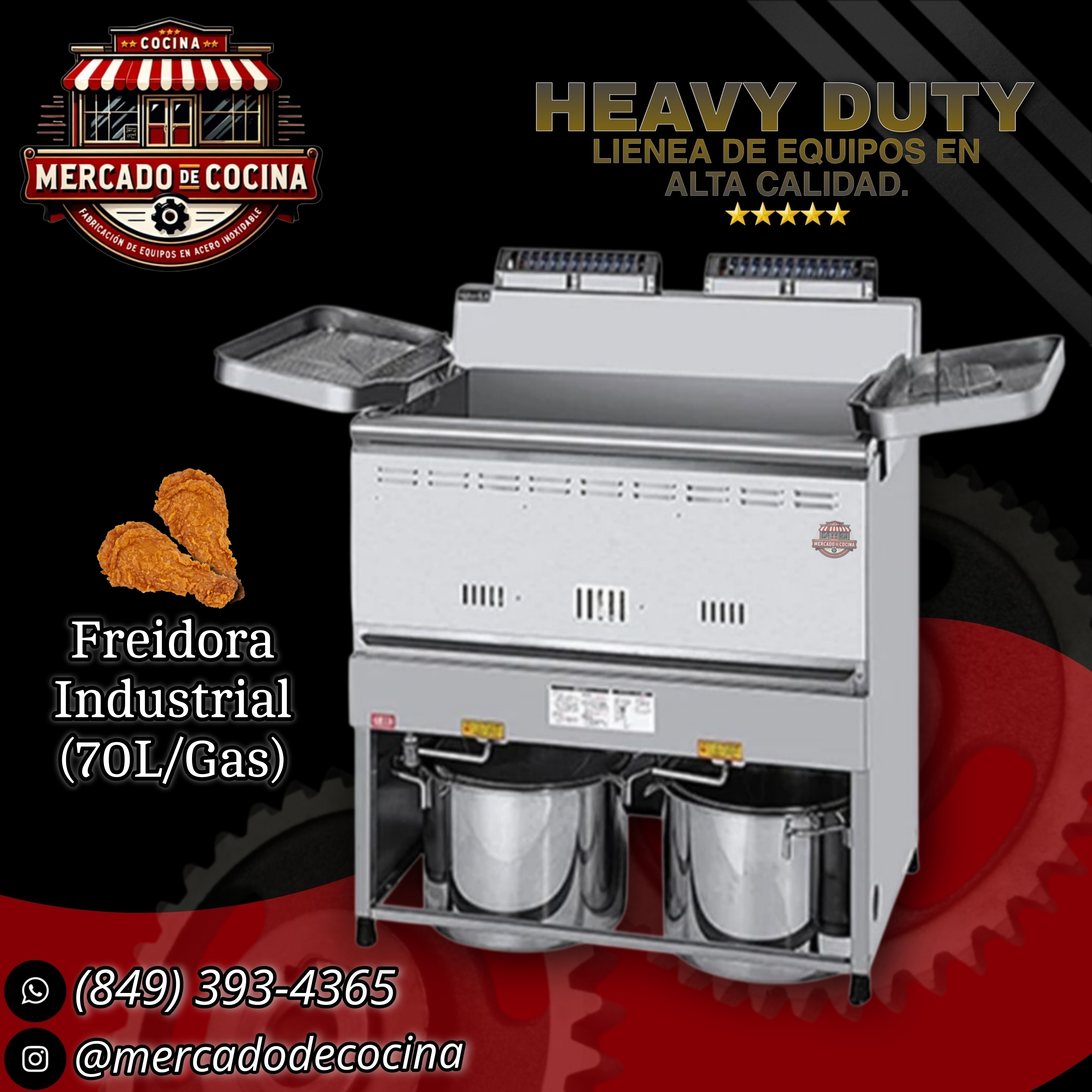 Freidora Industrial de 70L