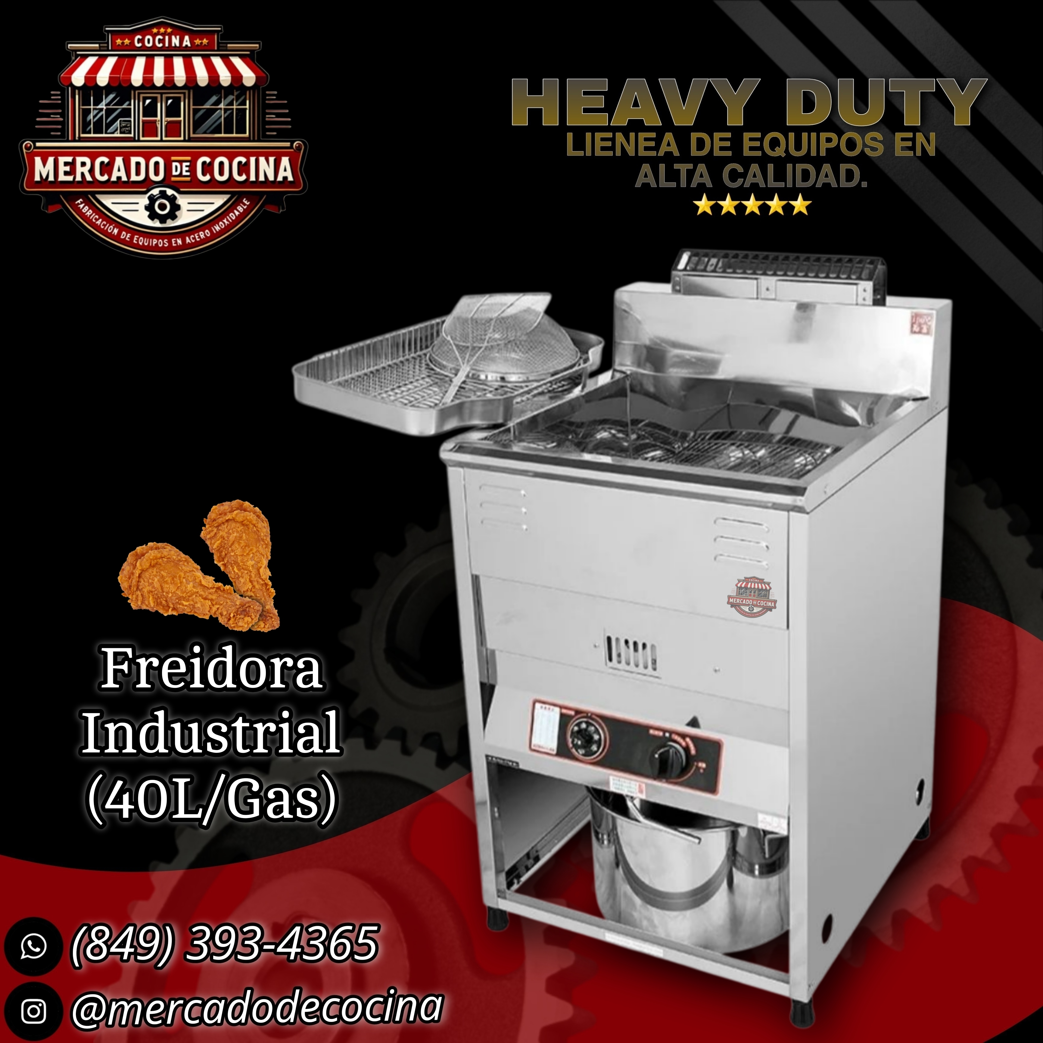 Freidora Industrial de 40L