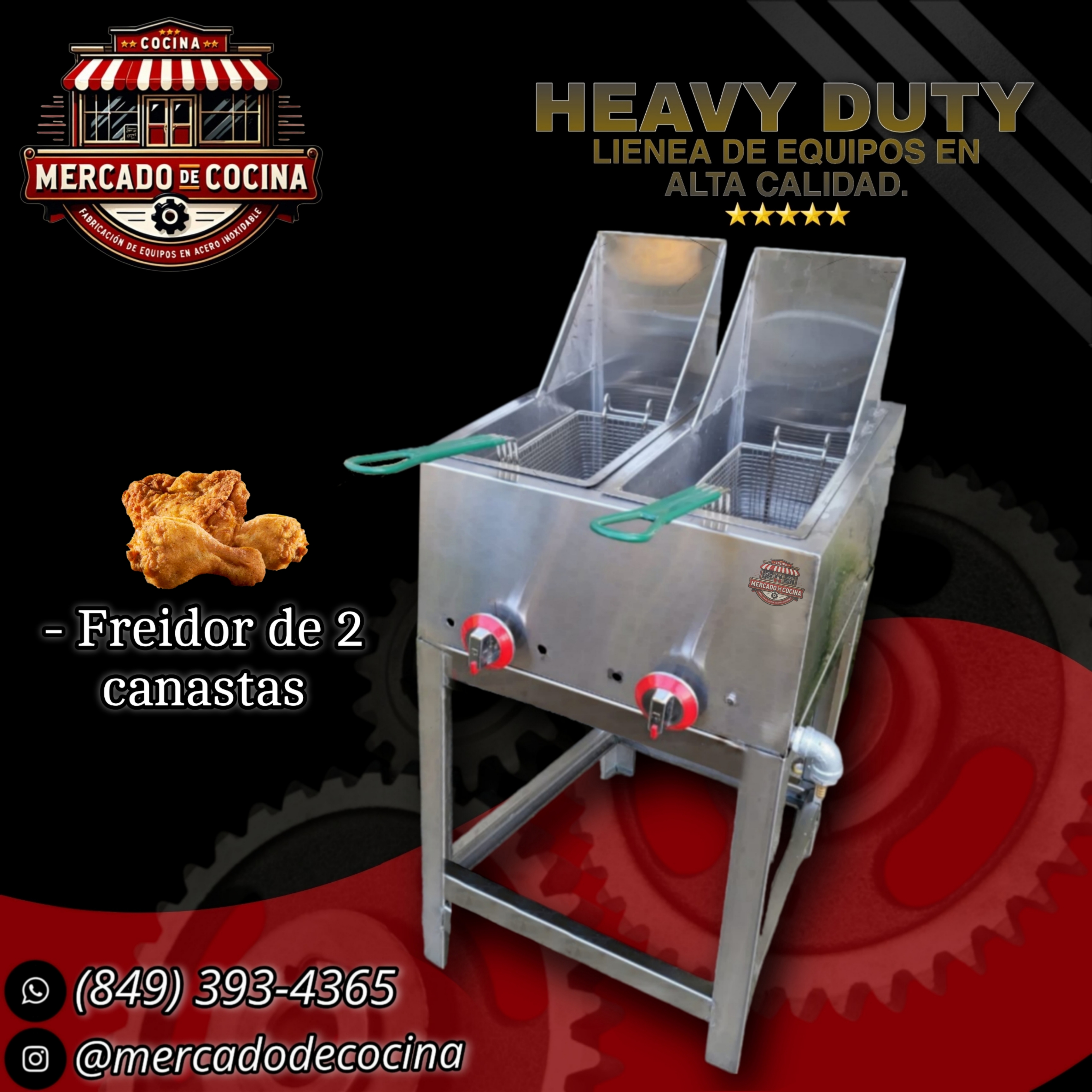 Freidora de 2 tanques mod-PRO