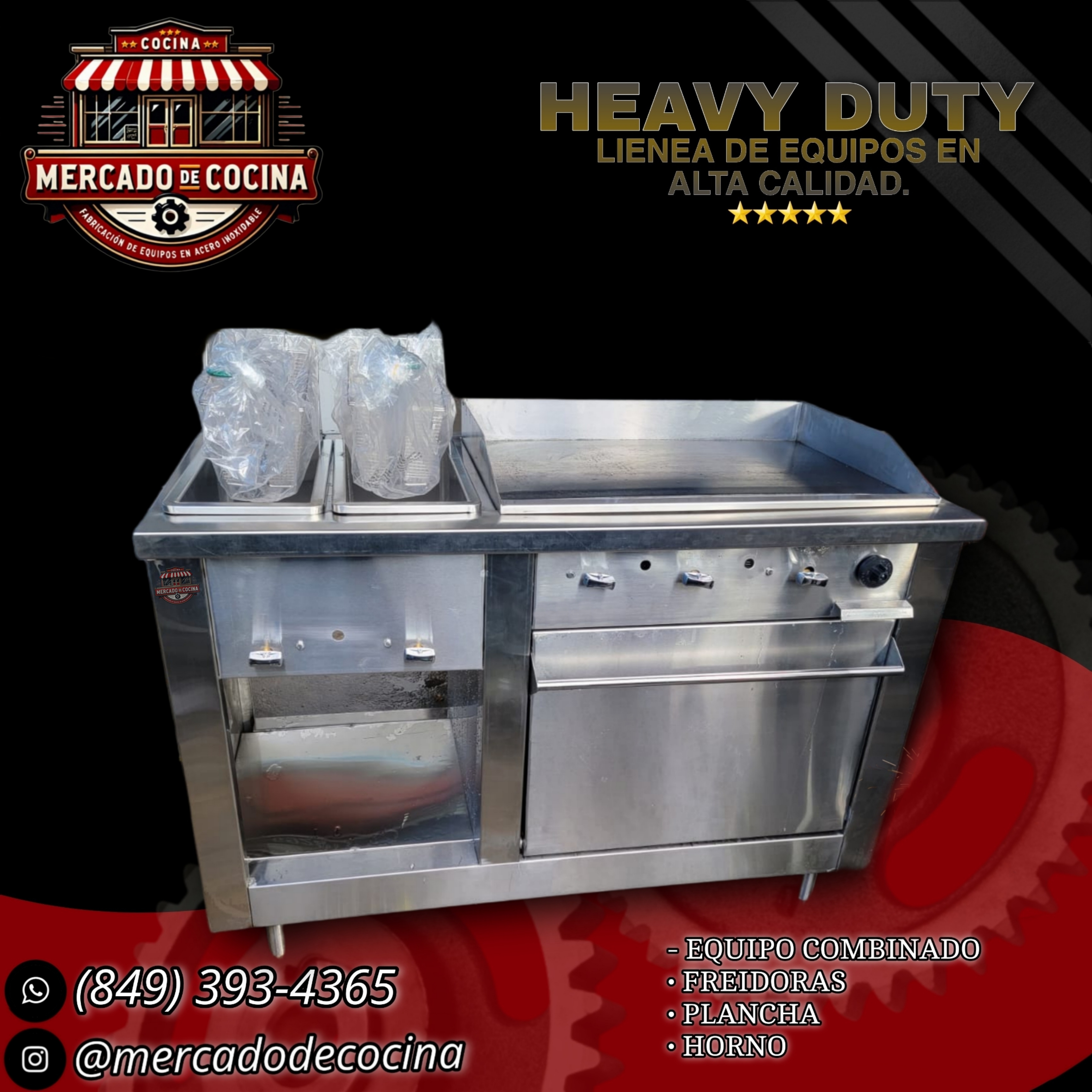 Equipo combinado con horno multifuncional (5"Pie) mod-PRO