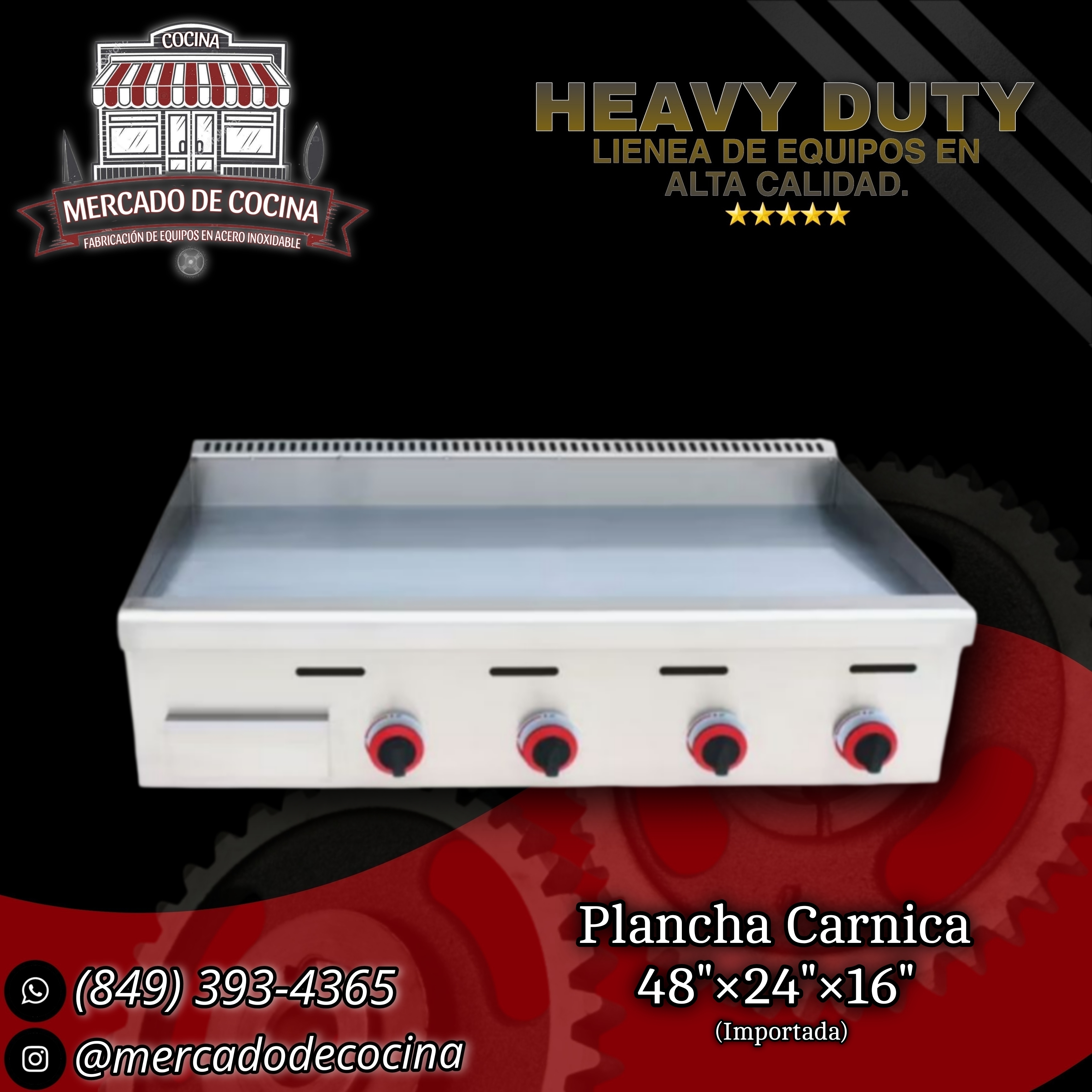 Plancha Carnica 48" mod-Importado