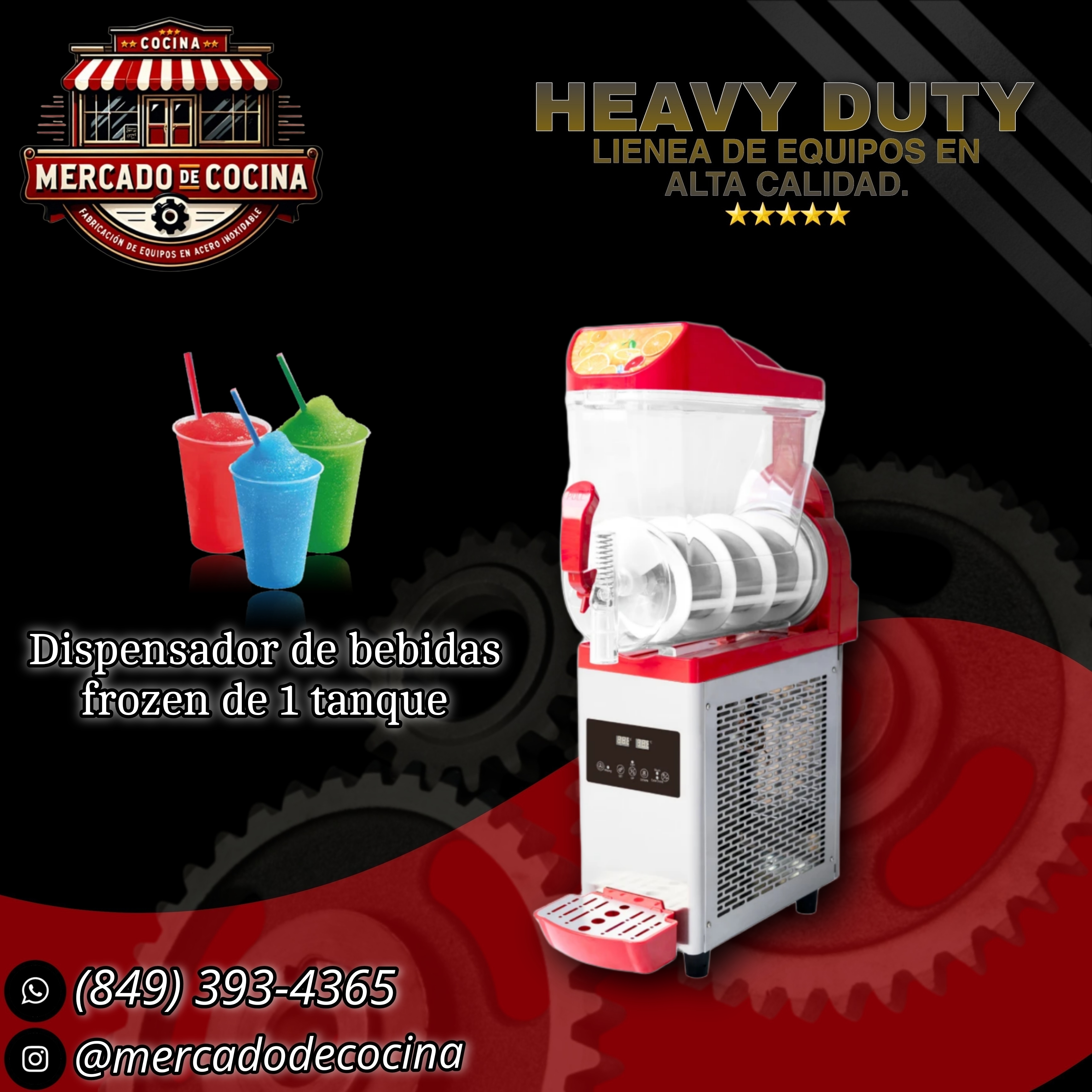 Dispensador de bebidas frozen de 1 tanque