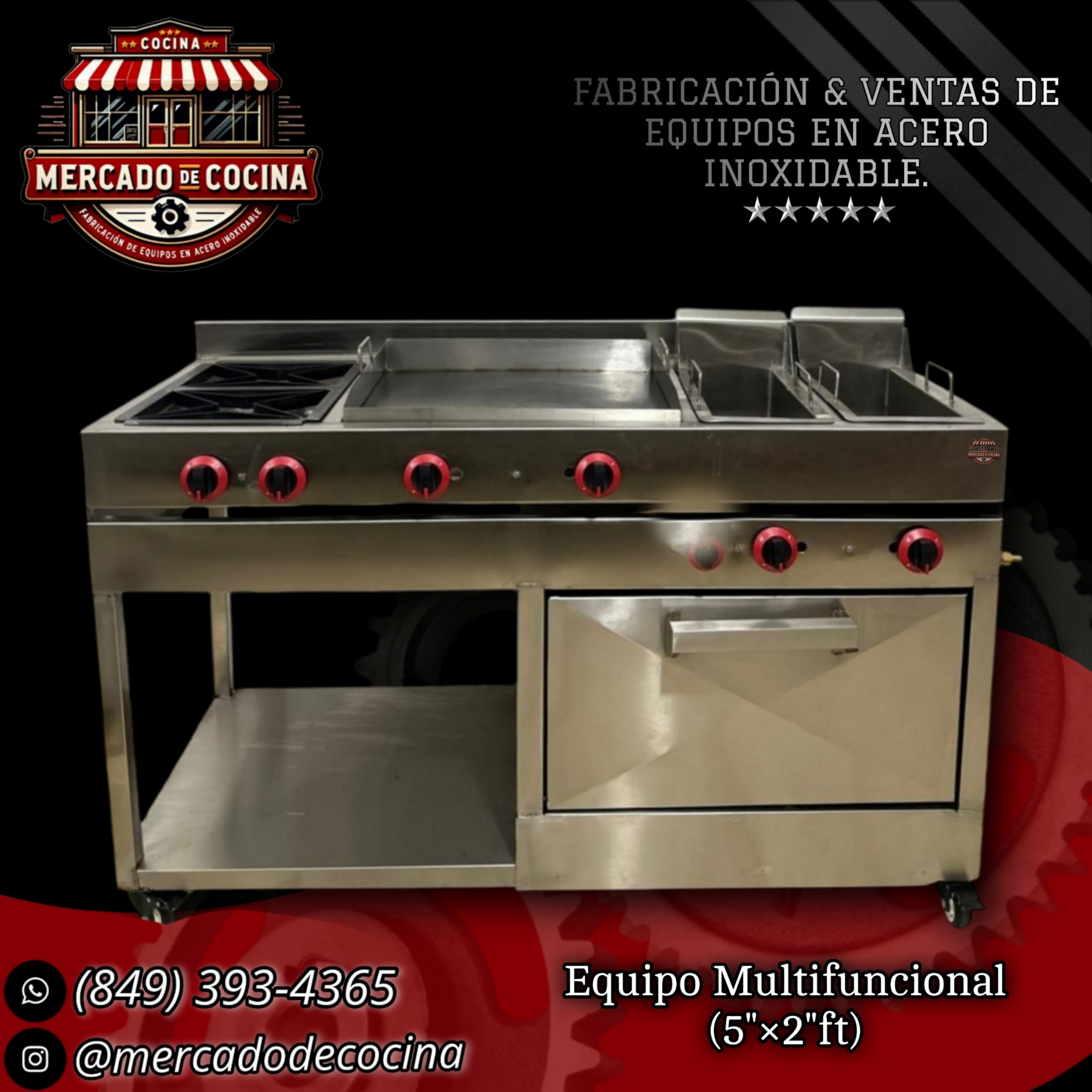 Equipo combinado con horno multifuncional (5'Pie) mod-ECO