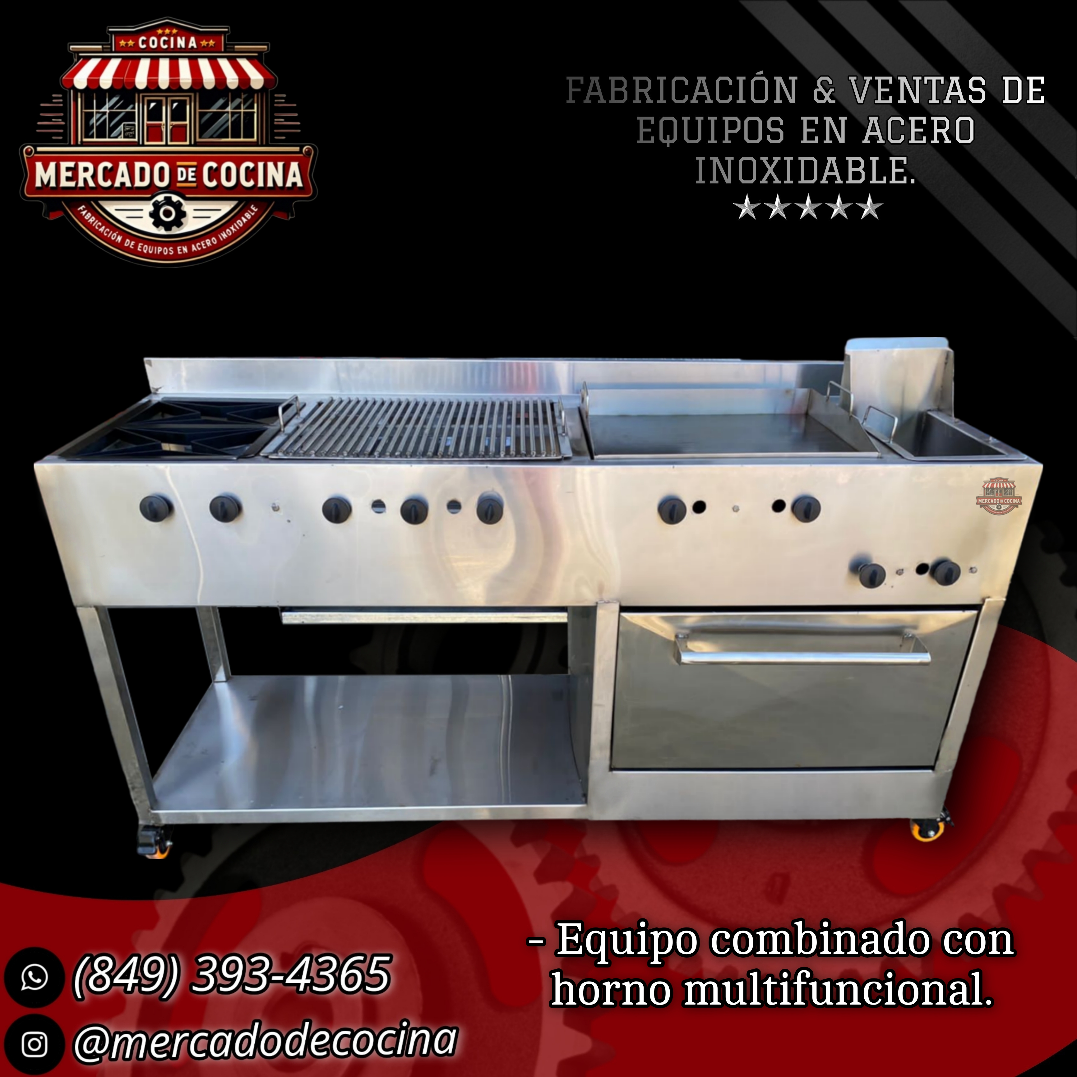 Equipo combinado con horno multifuncional (6'Pie) mod-ECO #3