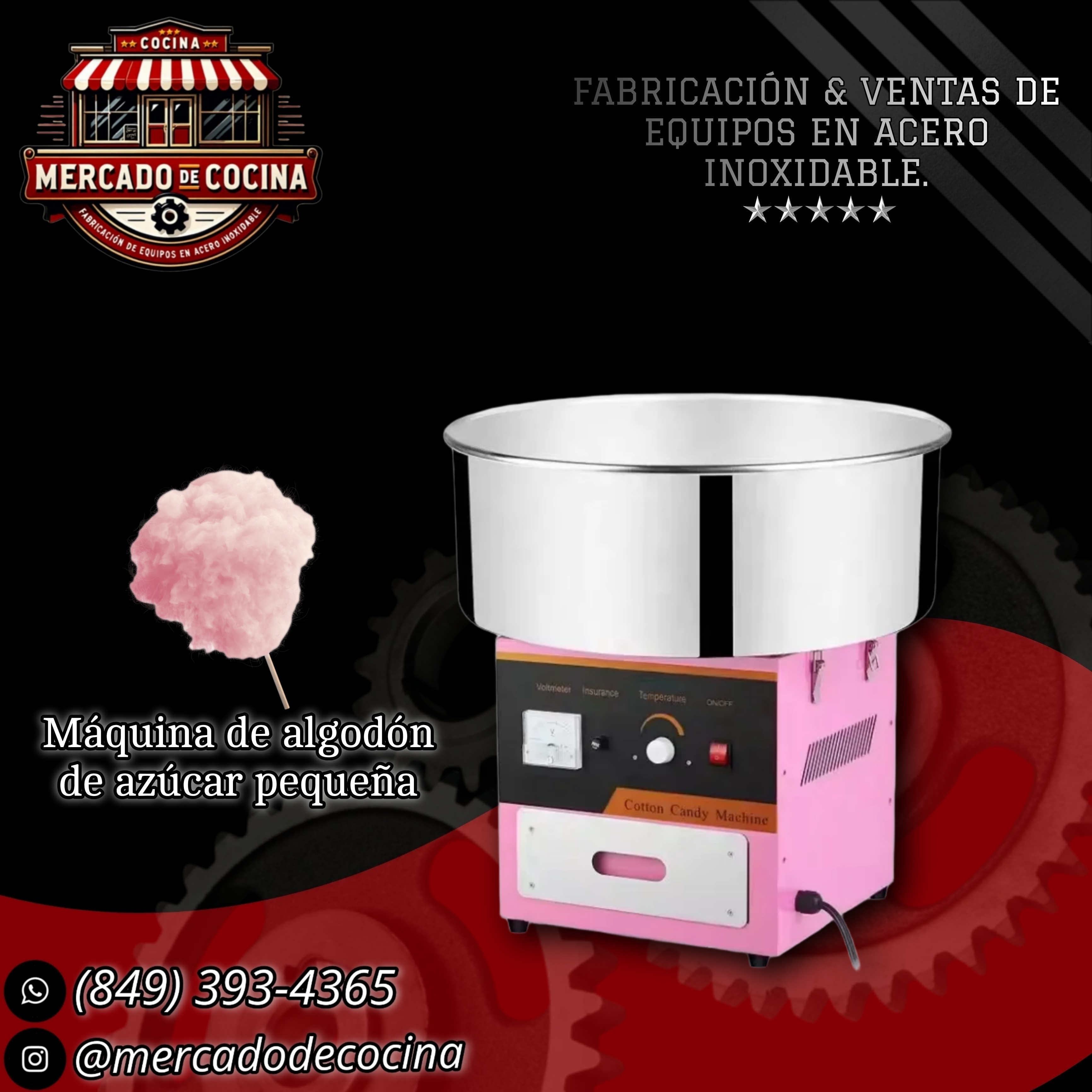 Máquina de algodón de azúcar pequeña