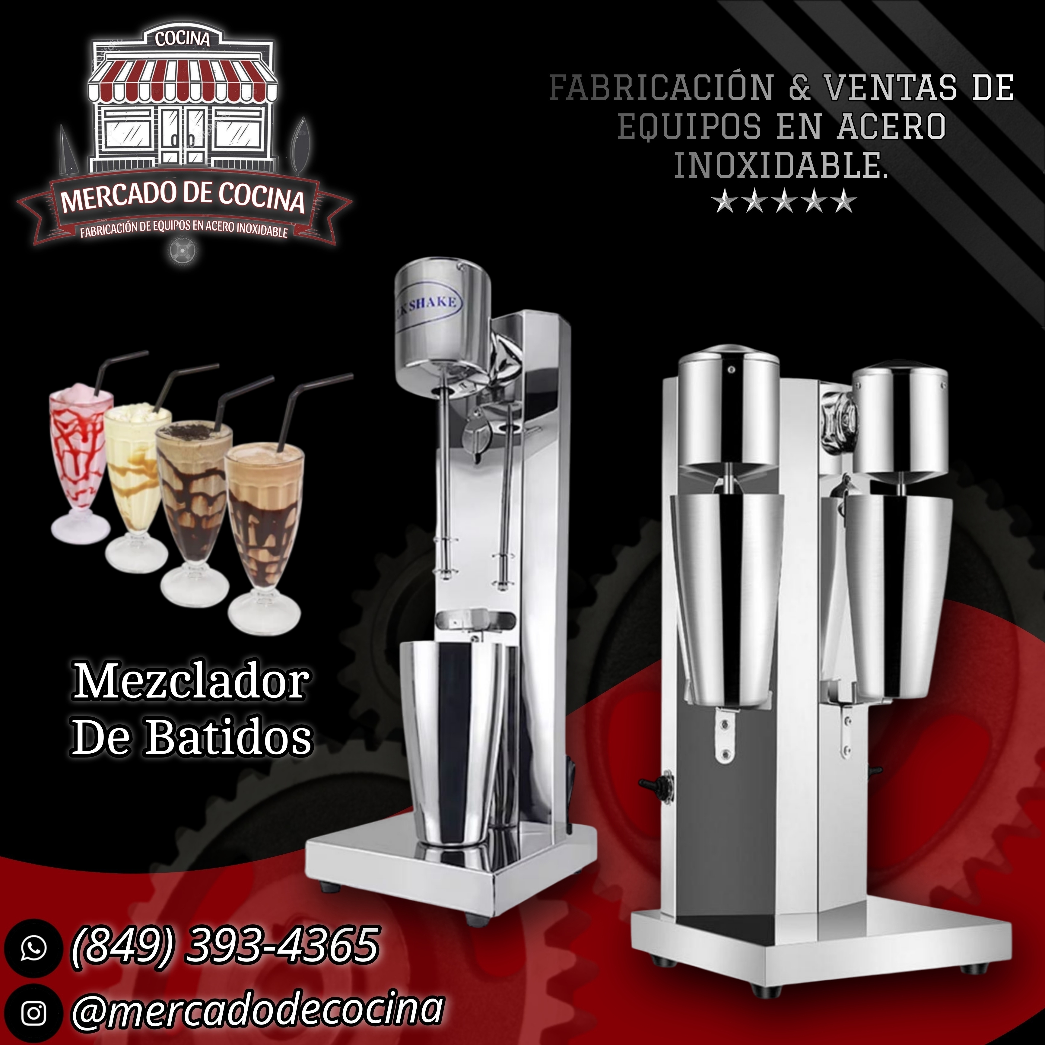 Batidora de leche de 1 baso