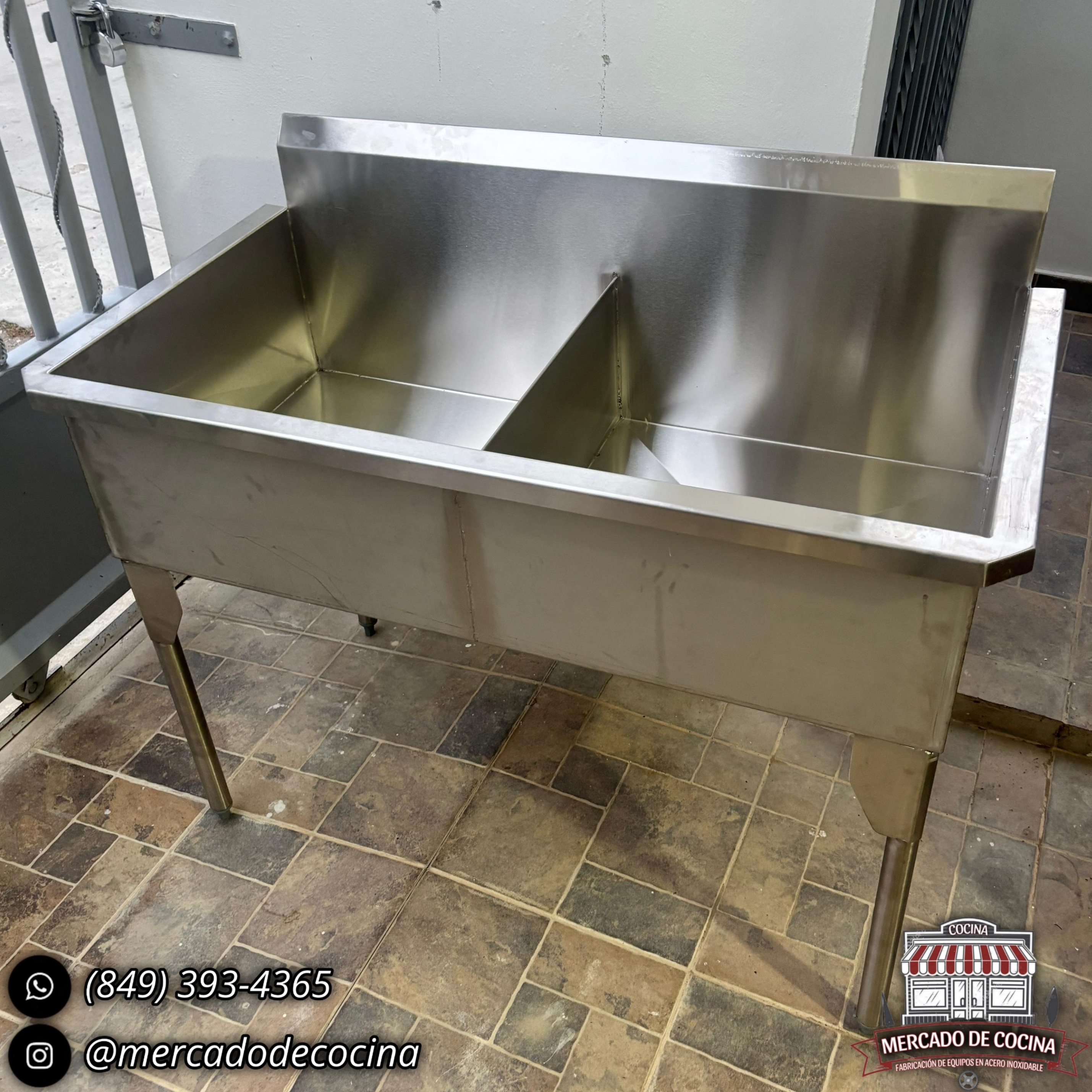 Fregadero de 2 pozas