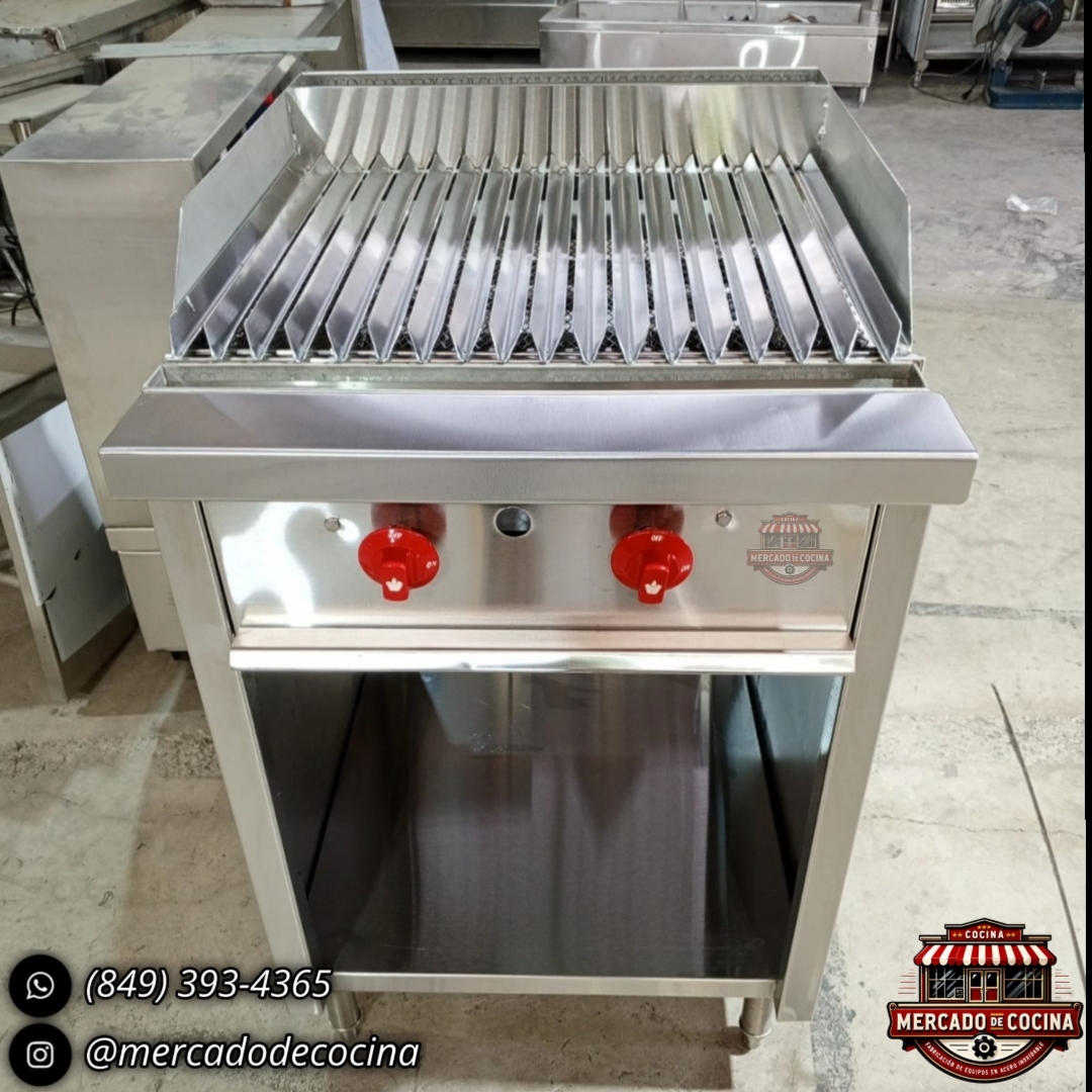 Grill de asado 24" con gabinete abierto