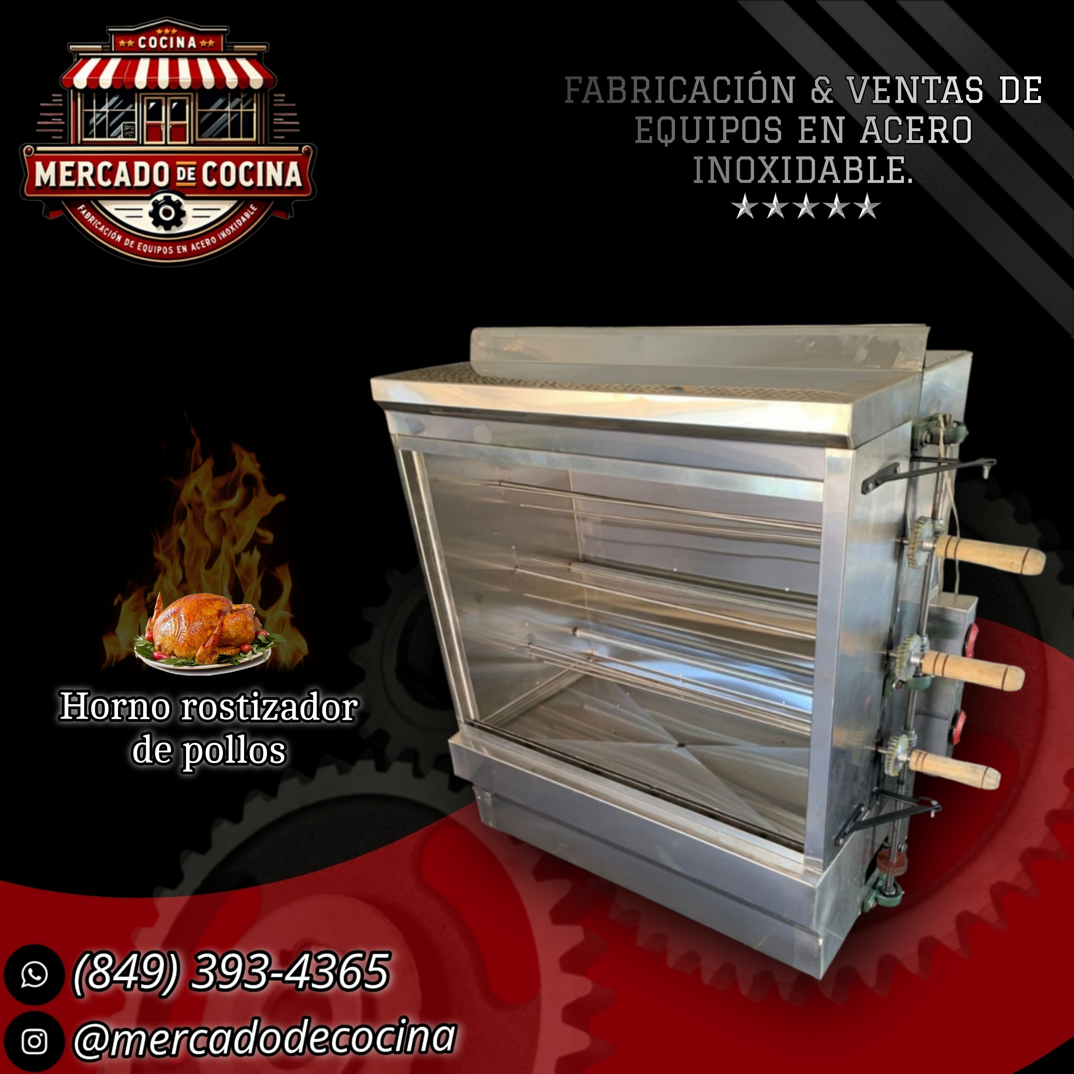 Horno rostizador (15 pollos) mod-ECO