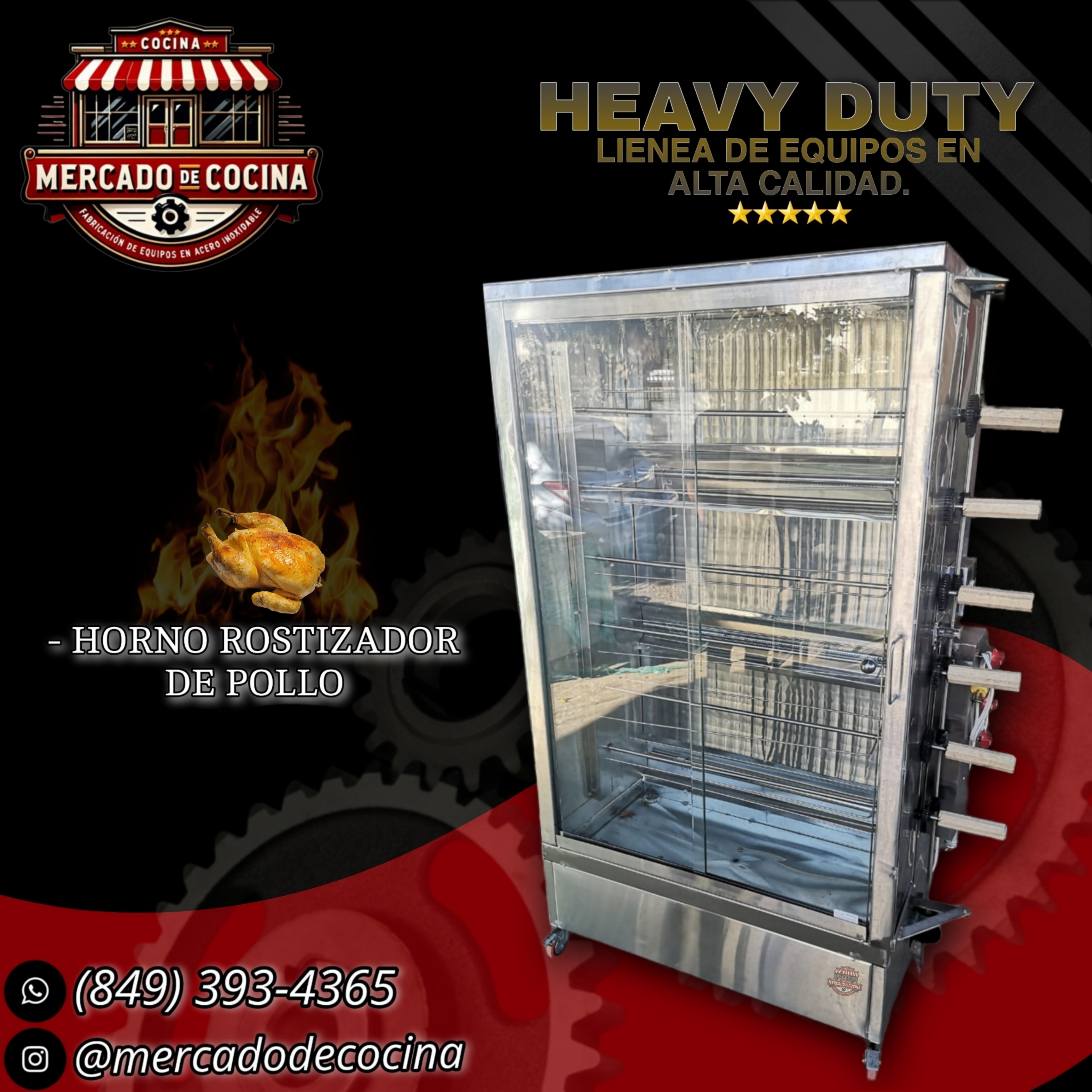 Horno rostizador (30 pollos) mod-PRO