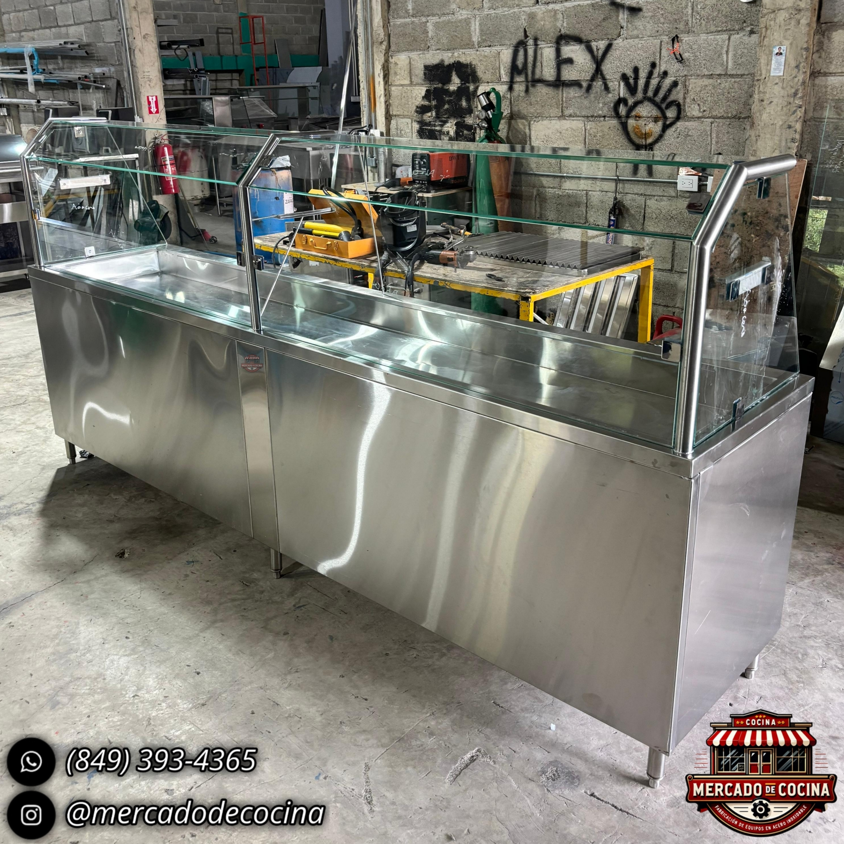 Vitrina exhibidor a baño de María (4 Bandejas)