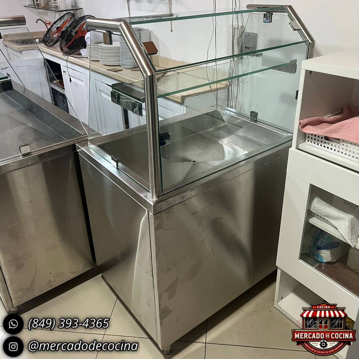 Vitrina exhibidor a baño de María (6 Bandejas)