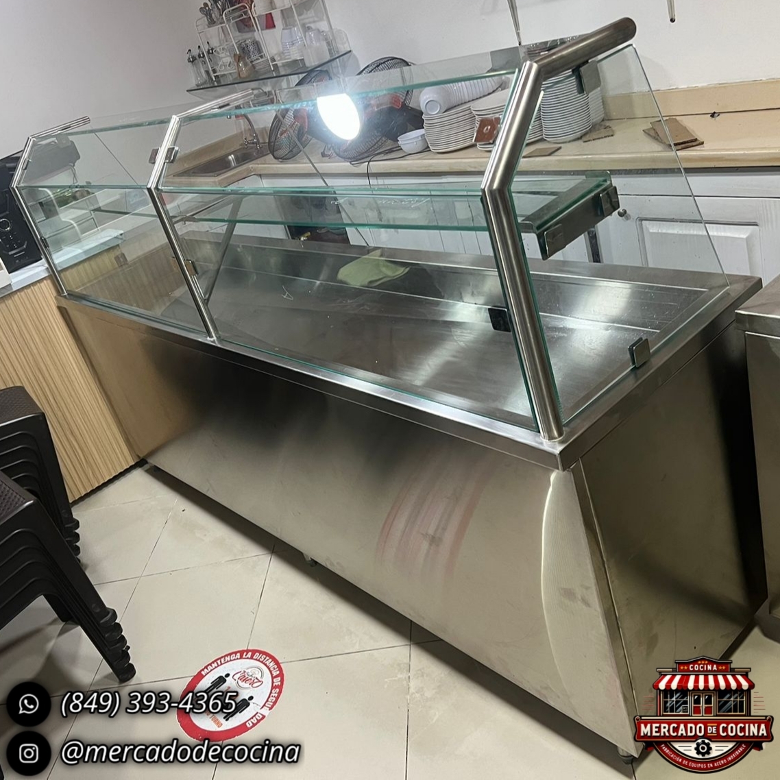 Vitrina exhibidor a baño de María (9 Bandejas)