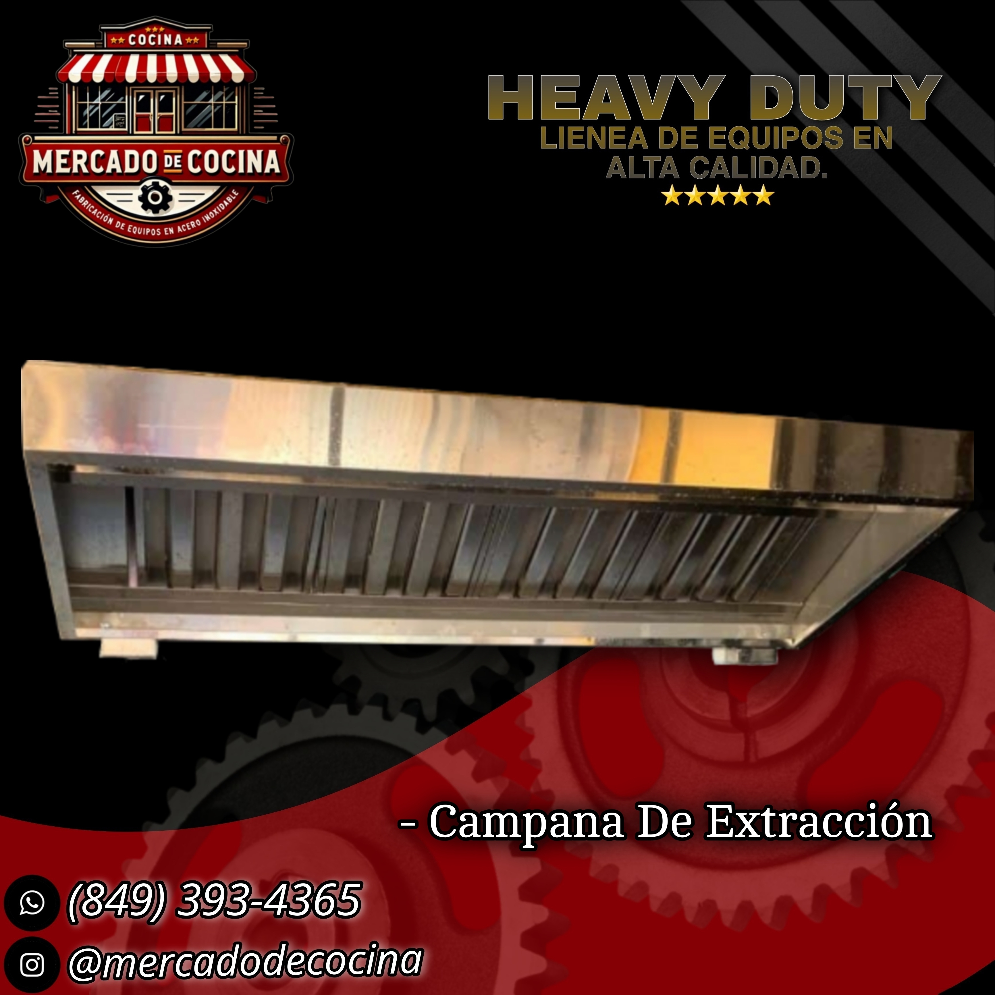 Campana de extracción 9'Pie