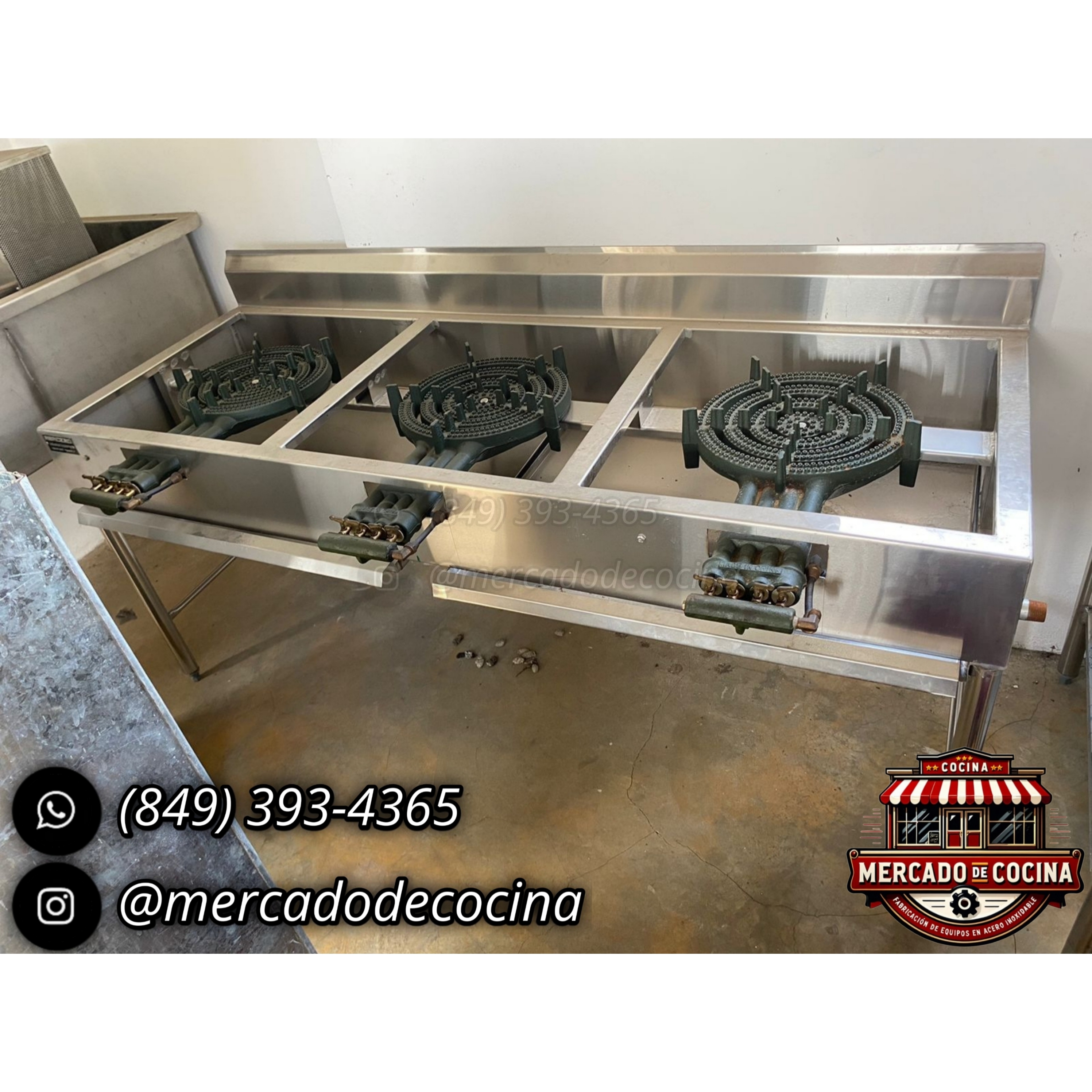 Estufa industrial mod-PRO 3 QUEMADORES P50