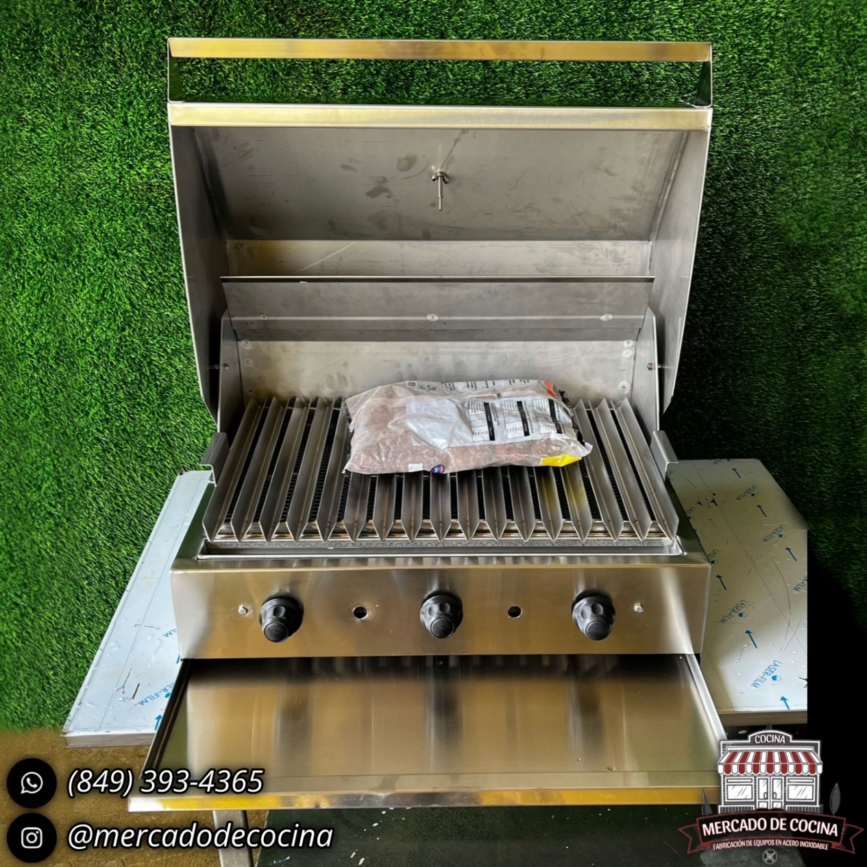Asador BBQ 24" mod-PRO empostrable 