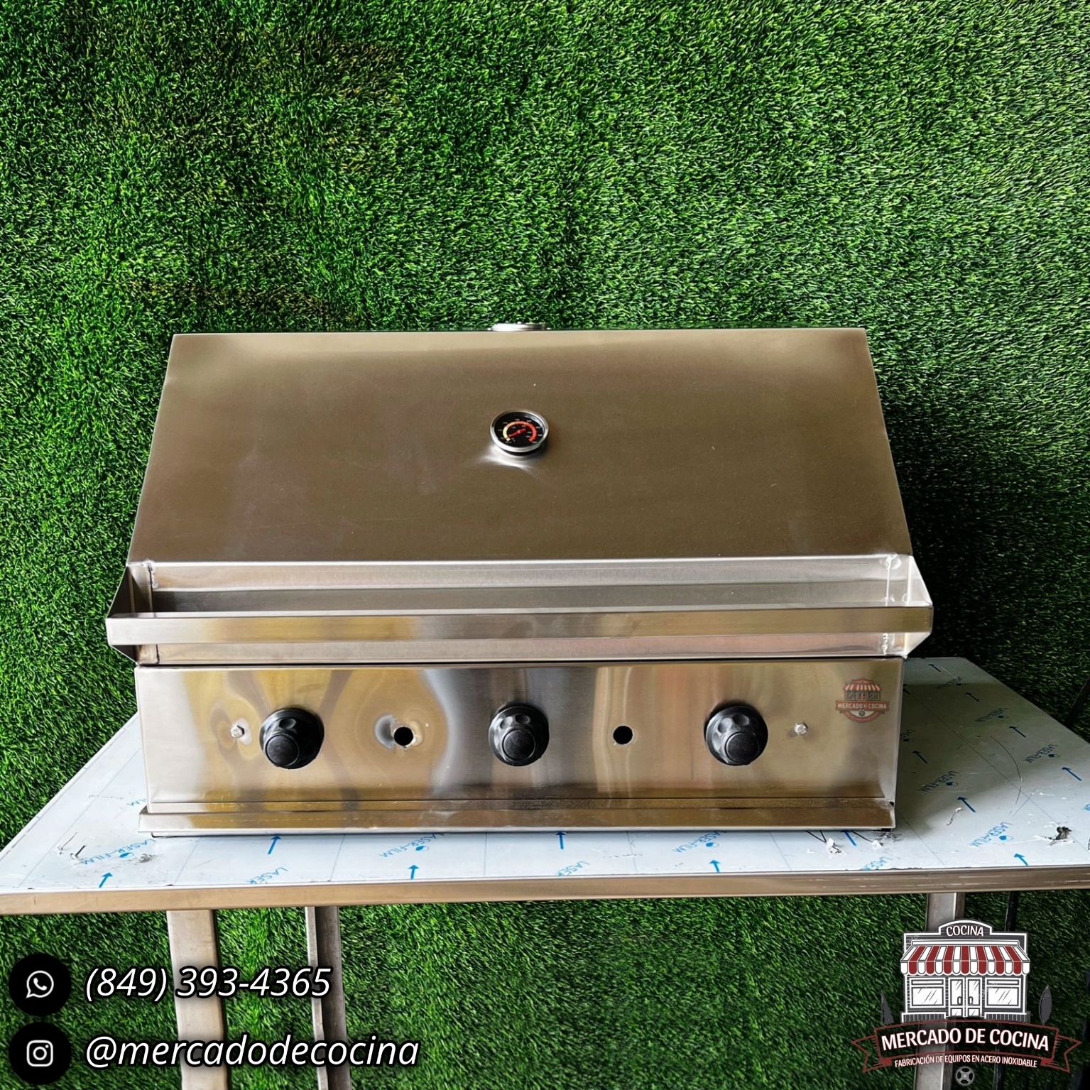 Asador BBQ 24" mod-PRO empostrable 