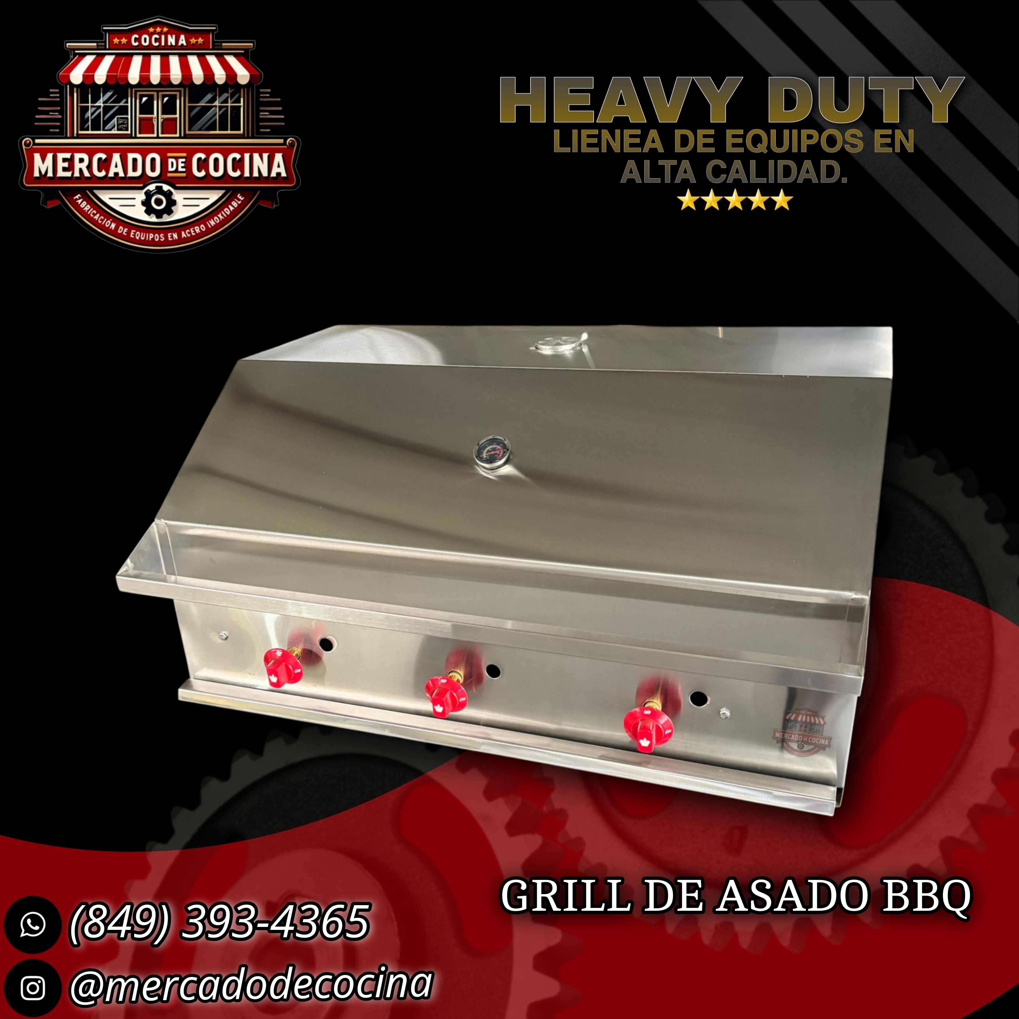 Asador BBQ 30" mod-PRO empostrable 