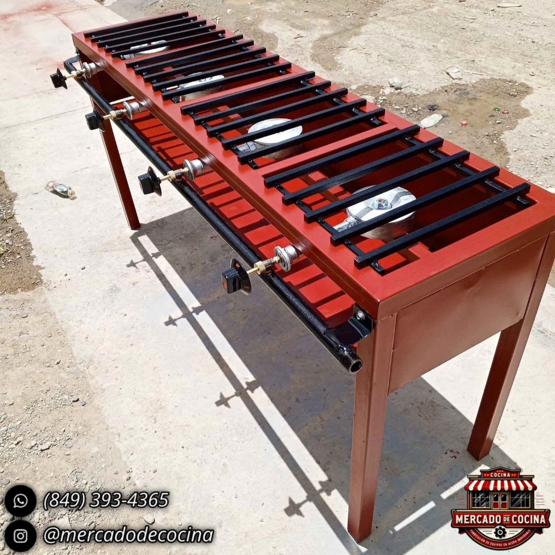 Estufa industrial de hierro mod-ECO 4 hornillas