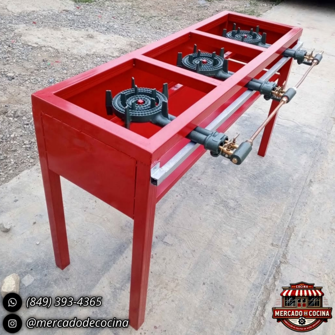 Estufa industrial de hierro mod-ECO 3 hornillas #2