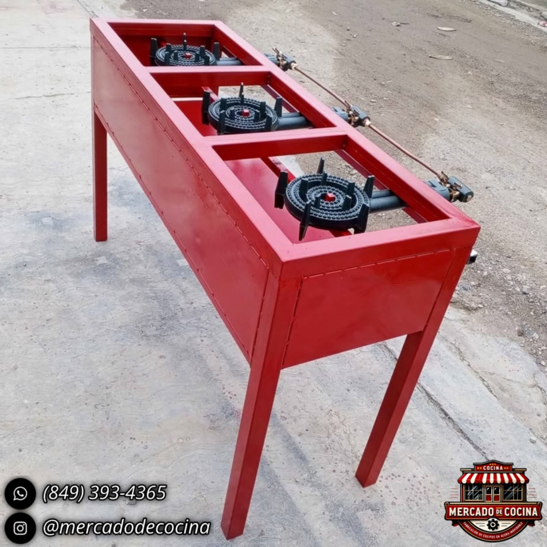 Estufa industrial de hierro mod-ECO 3 hornillas #2