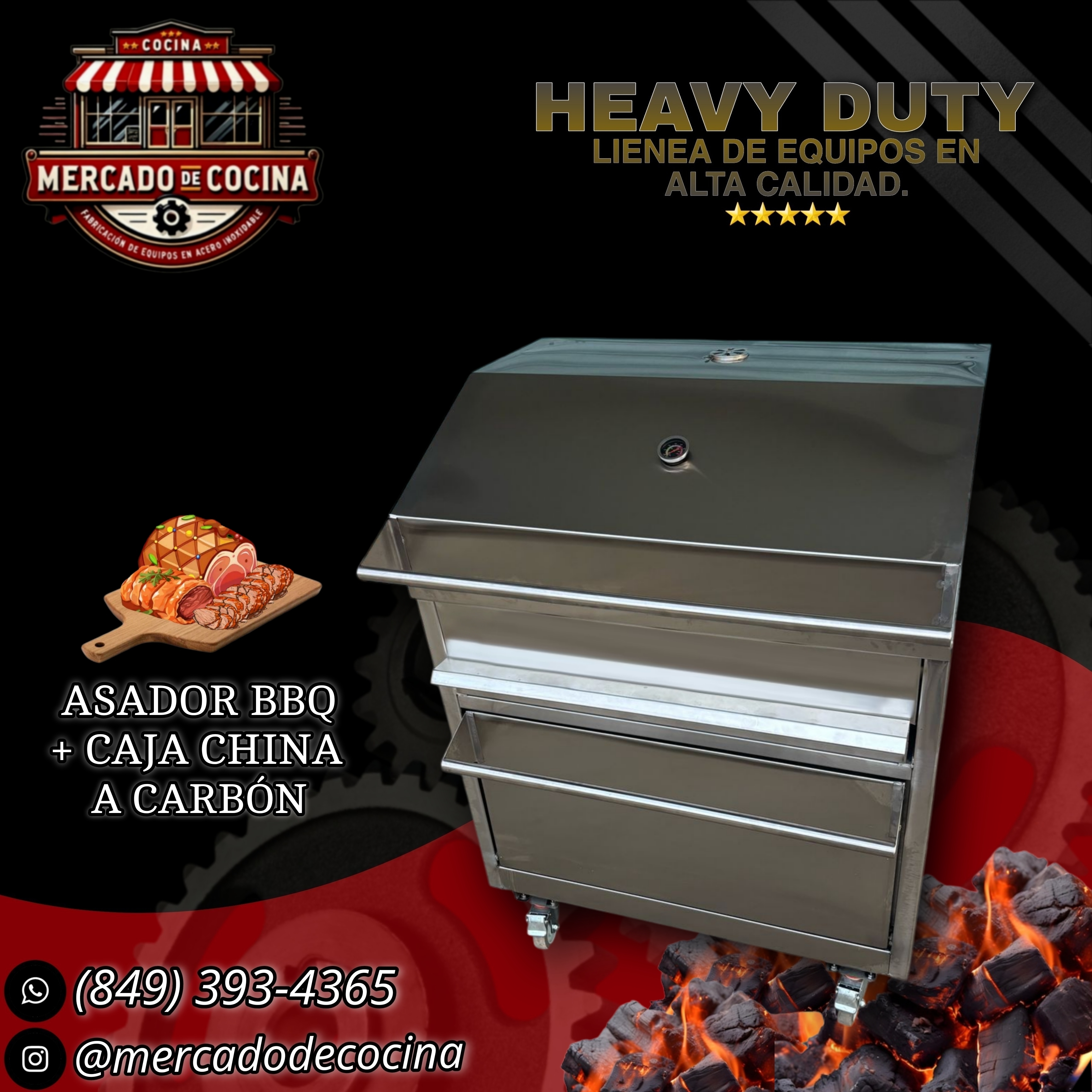 Asador BBQ con Caja China