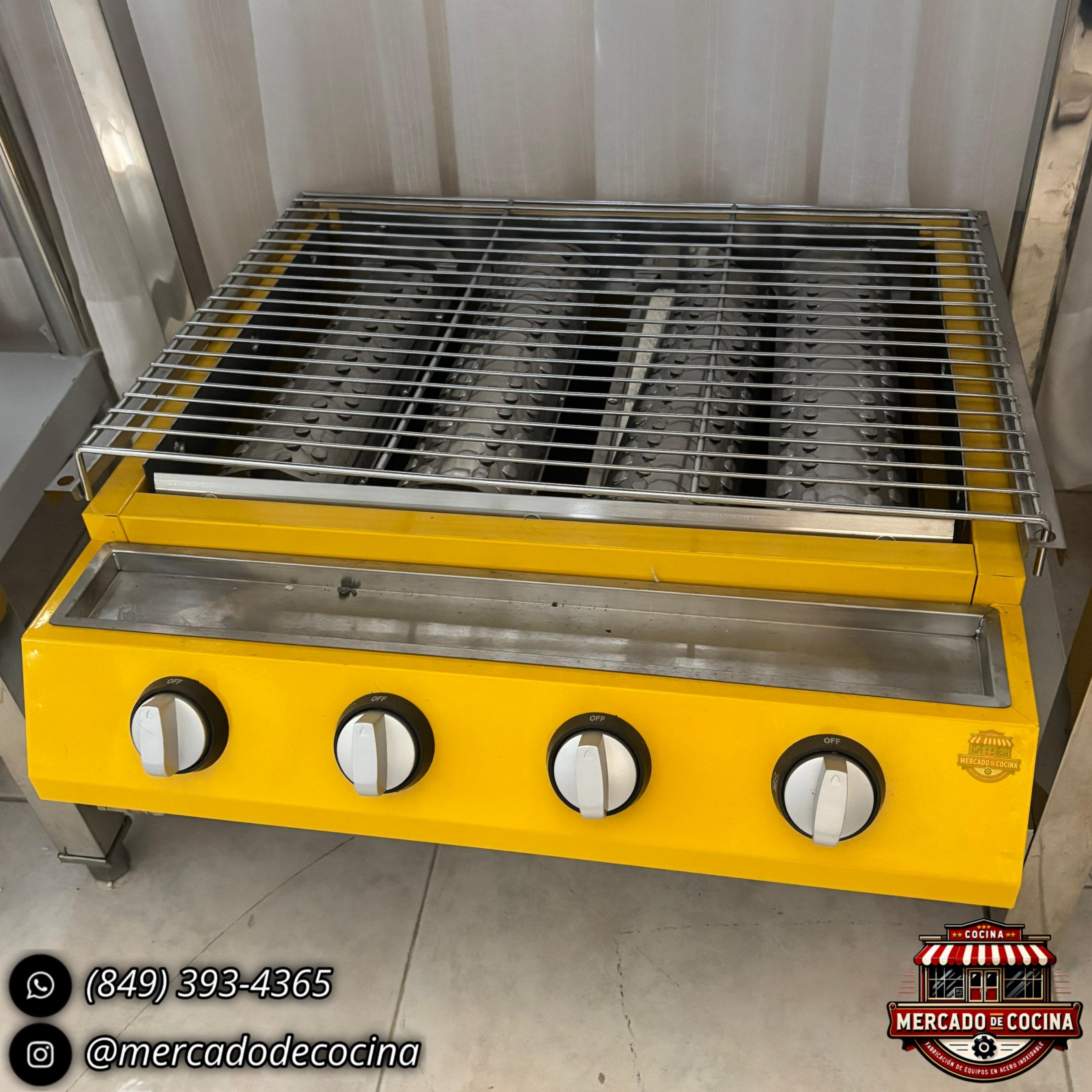 Parrilla de asado de 4 quemadores