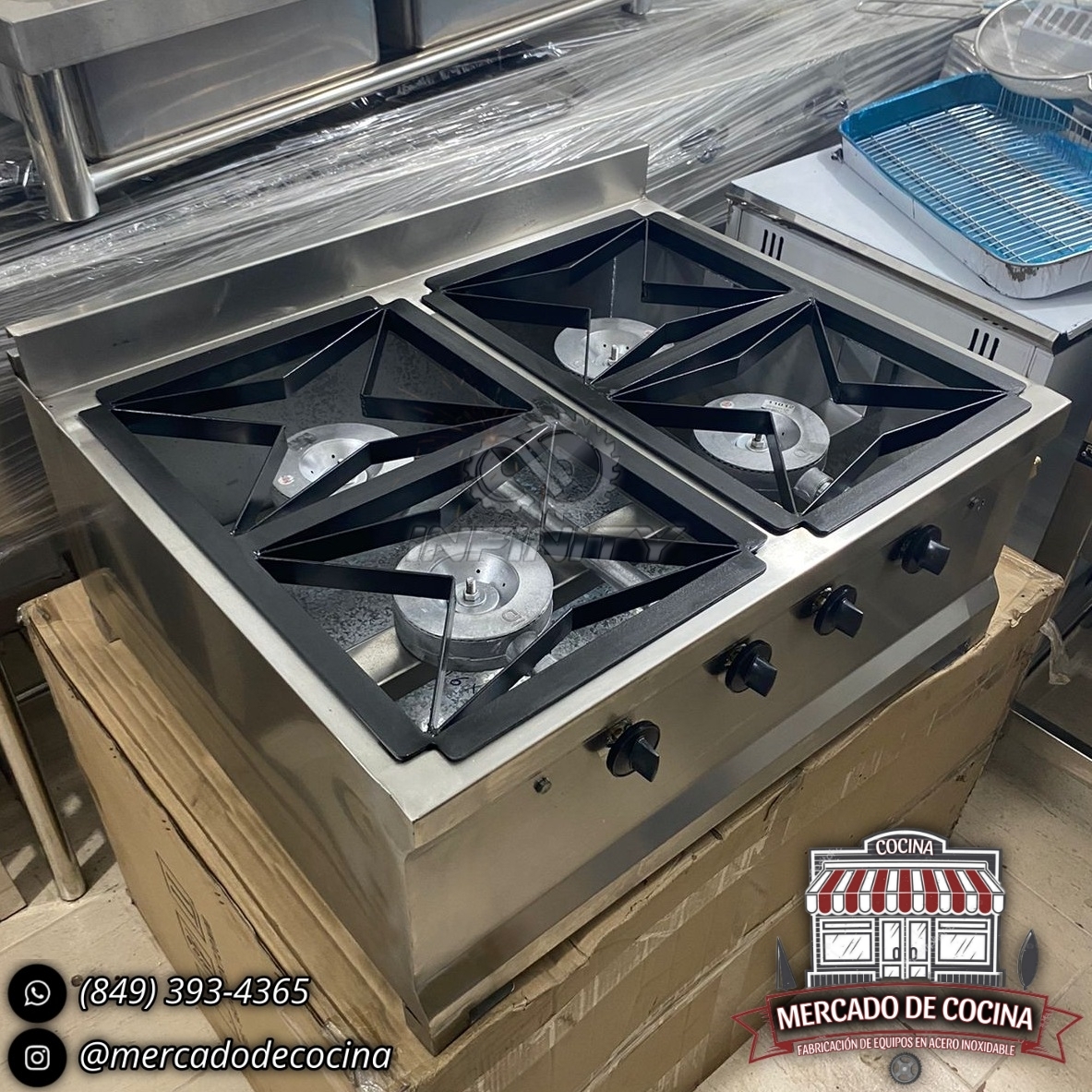 Estufa de mesa mod-ECO de 4 hornillas