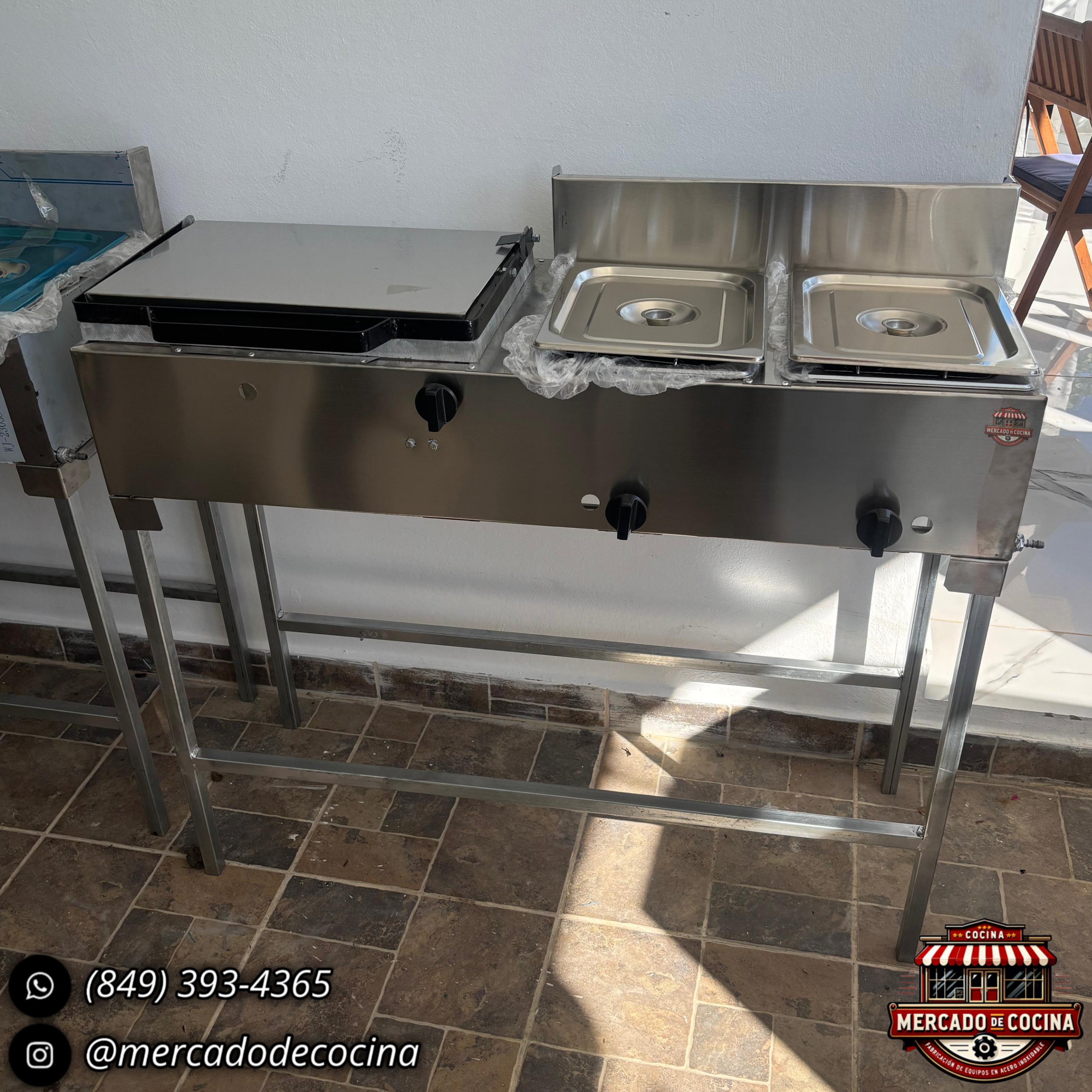 Tostadora de 10 panes+ 2 Freidora, con patas (ECO)